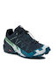 Salomon Speedcross 6 Sport Shoes Carbon / Tahitian Tide / White