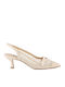 Leather Beige Medium Heels