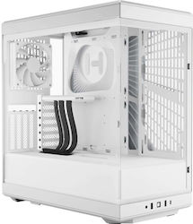 HYTE Y40 Gaming Midi Tower Computer Case with Window Panel Snow White