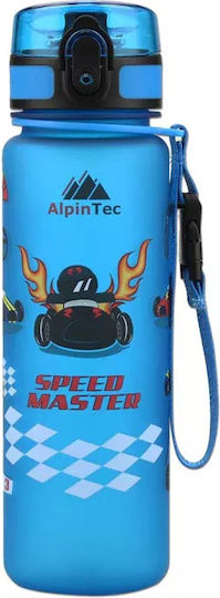 AlpinPro Kids Water Bottle Silicone Non Spill Aqua 500ml (Various Designs/Colours)