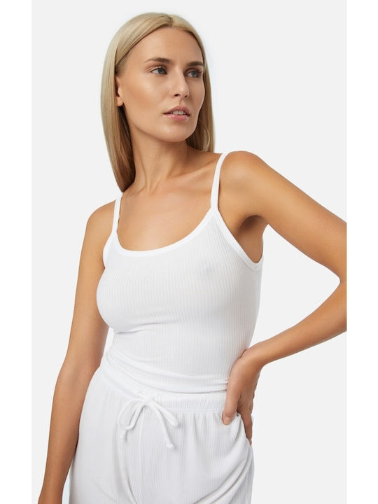Minerva Women's T-Shirt with Spaghetti Strap White