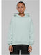 Long Women's Sweatshirt Hooded Green