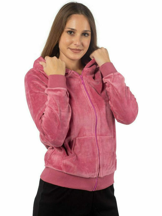 Paco & Co Women's Sweatshirt Jacket Velvet Hood...