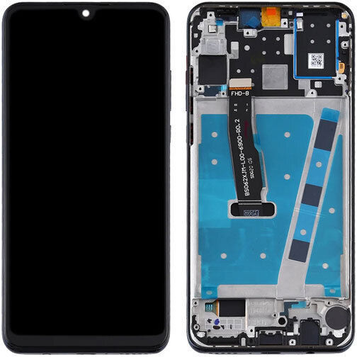 Screen with Touch Mechanism and Frame for Huawei P30 Lite 2019 MAR-L01A / MAR-LX1A / MAR-L21A (Black)