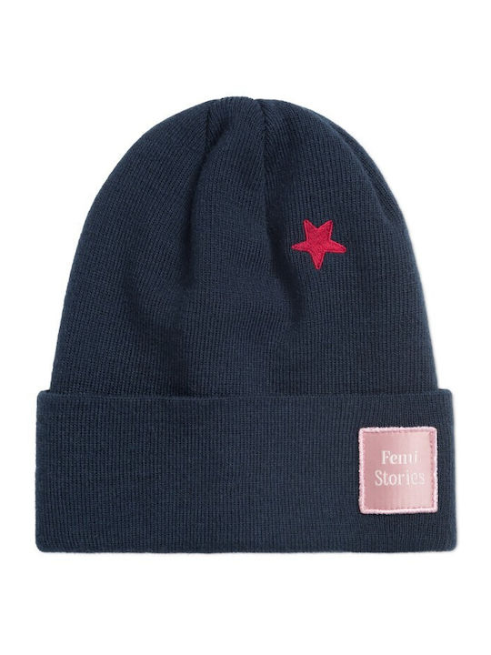Beanie Unisex Σκούφος Πλεκτός σε Navy Μπλε χρώμα