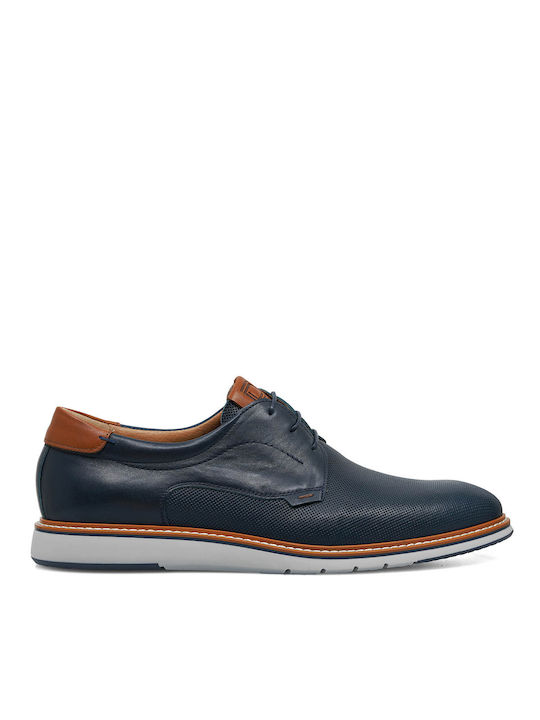 Damiani Men's Leather Casual Shoes Blue