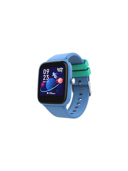 Kiddoboo Kinder Smartwatch mit GPS und Kautschuk/Plastik Armband Blau
