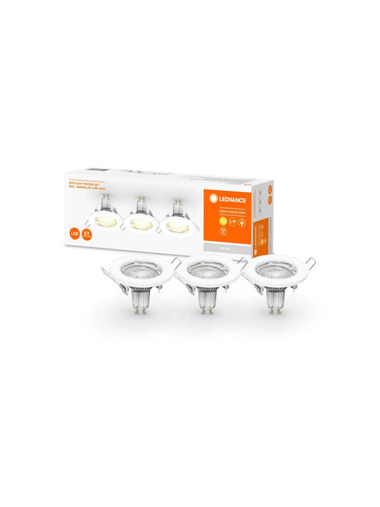Osram Rechteckig Einbau Spot mit integriertem LED und Warmweißes Licht Weiß 3x2cm.