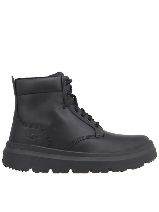 UGG Burleigh Δερμάτινα Μαύρα Ανδρικά Μποτάκια