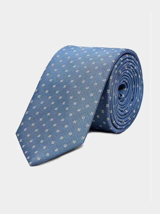 Hugo Ανδρική Γραβάτα με Σχέδια σε Γαλάζιο Χρώμα