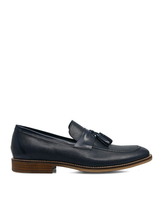 Leder Herren Mokassins in Blau Farbe