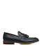 Leder Herren Mokassins in Blau Farbe