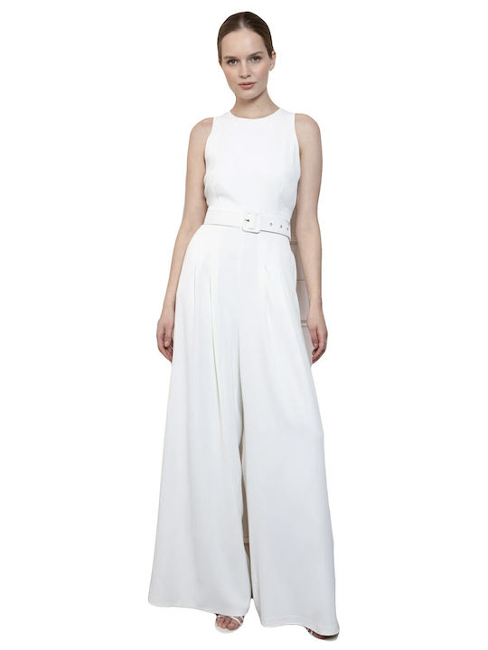 Desiree Women's Sleeveless One-piece Suit White