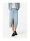 Denim Midi Rock Blau