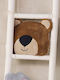 Kentia Kinder Wurfkissen Oso Braun-Beige 40x40cm