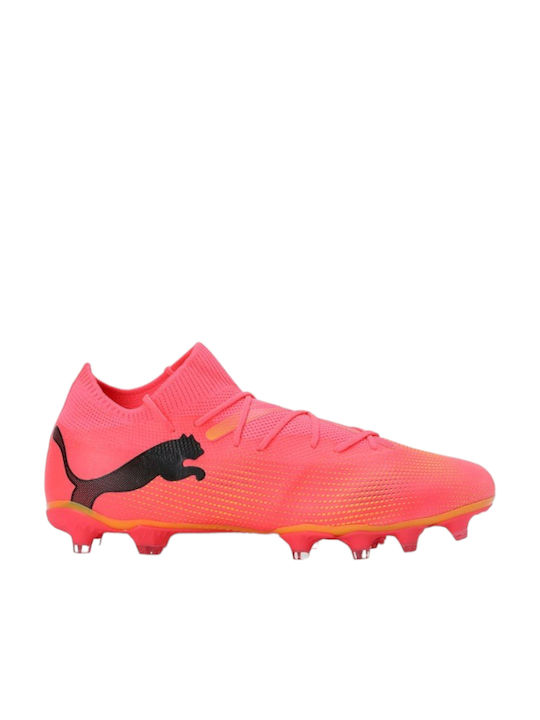 Puma Future 7 Match High Football Shoes FG/AG with Cleats Orange