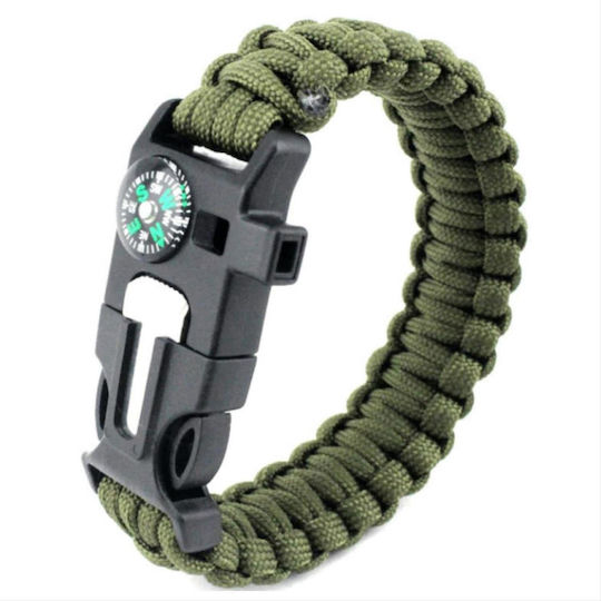 Albainox Paracord Βραχιόλι Επιβίωσης με Σχοινί, Σπινθηριστή & Σφυρίχτρα