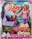 Steffi doll with pants with stroller and twins