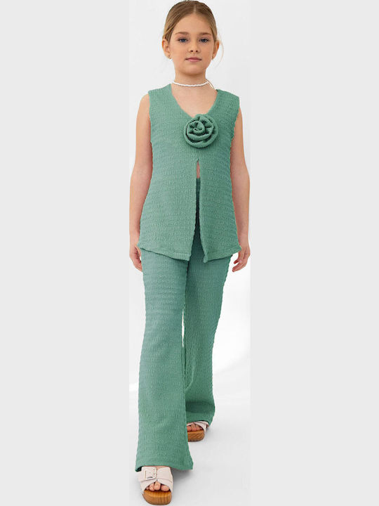 Kids' Set with Pants Summer 2pcs Green