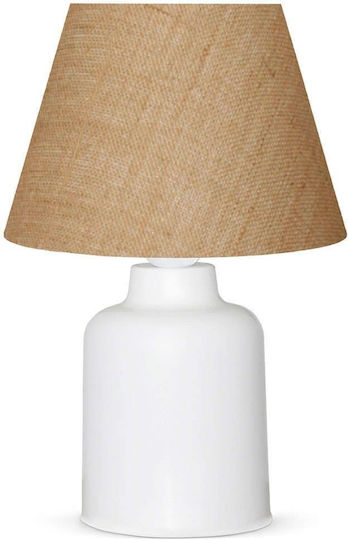 Opviq Table Lamp for Socket E27 with White Shade and Base