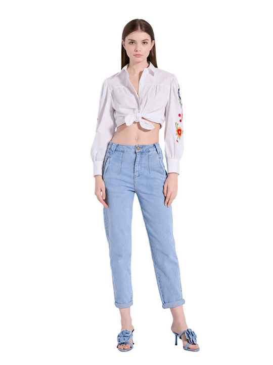 Matis Fashion Висока талия Дамско джинсово панталони с Нормална кройка