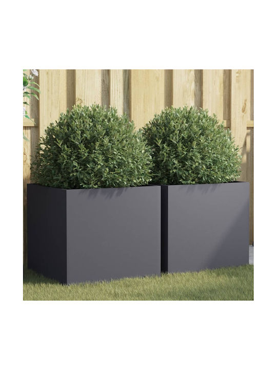 vidaXL Blumenkasten 49x47cm Set 2Stück Charcoal 841564