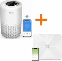 Levoit Καθαριστής Αέρα Core 200S Wifi 35m² Και Etekcity ESF17 Smart Fitness Ζυγαριά Με Λιπομετρητή & Bluetooth Σε Λευκό Χρώμα