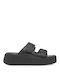 Tamaris Women's Leather Platform Wedge Sandals Black