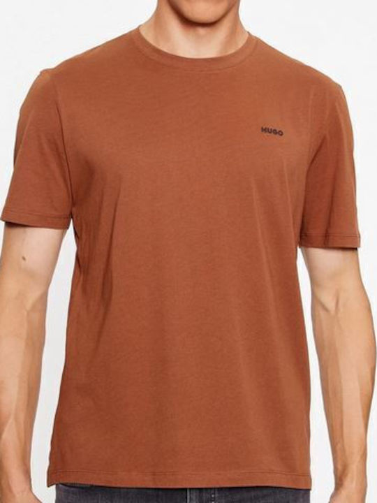Hugo Boss T-shirt Bărbătesc cu Mânecă Scurtă Maro