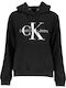 Long Women's Sweatshirt Hooded Black