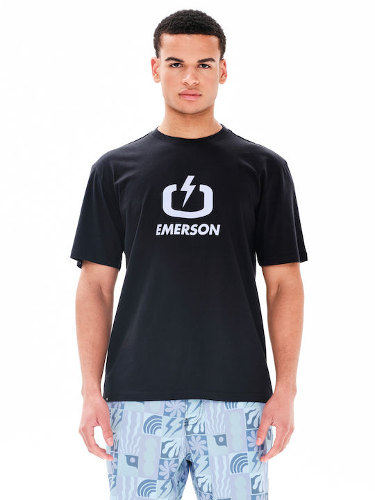 Emerson Ανδρικό T-shirt Κοντομάνικο Μαύρο