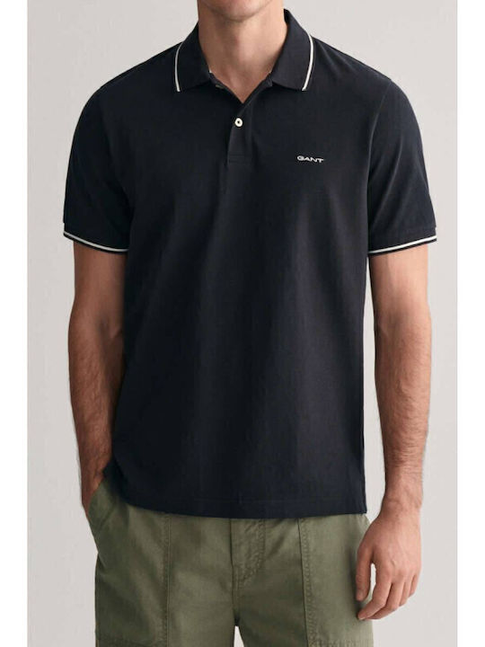 Gant Polo T-shirt Μαυρο