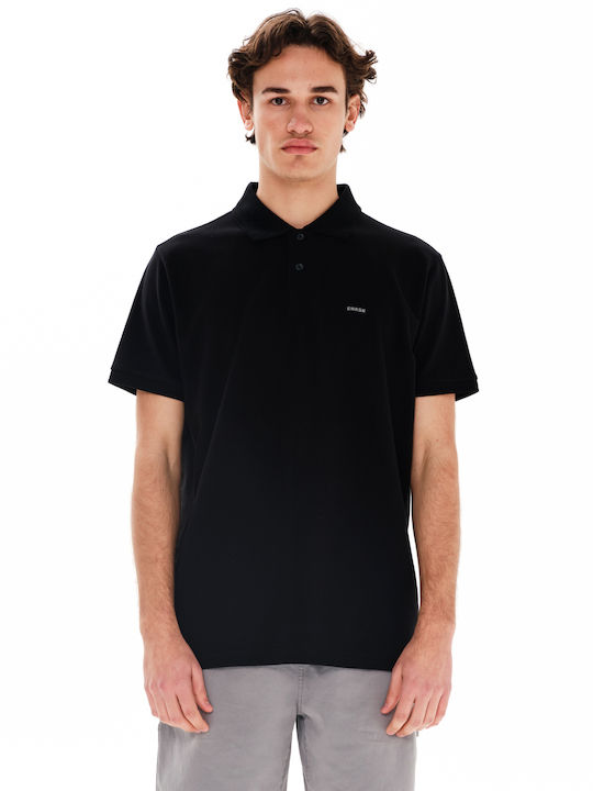 Emerson Herren Kurzarmshirt Polo Schwarz