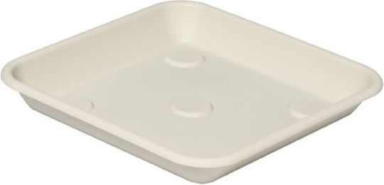 Plastecnic Πιάτο Γλάστρας Πλαστικό Λευκό 19x19εκ. 007.5611951