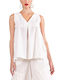 Moutaki Women's Blouse Sleeveless White