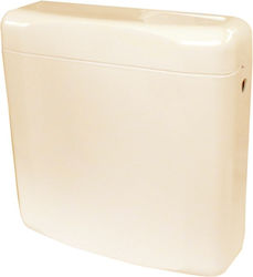 Kariba Lux Wall Mounted Plastic Low Pressure Rectangular Toilet Flush Tank Beige