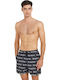 Men's Swimwear Shorts Black with Patterns