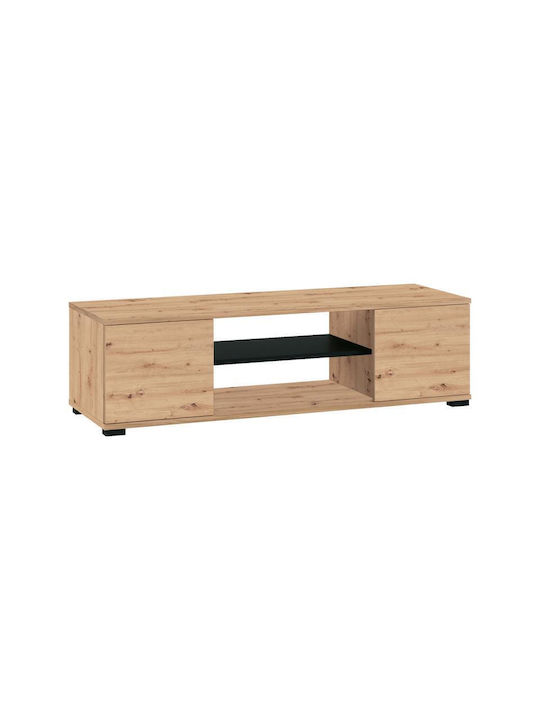 Mobilier TV din lemn Bologna Artisan Negru Μ120xΠ40xΥ34cm