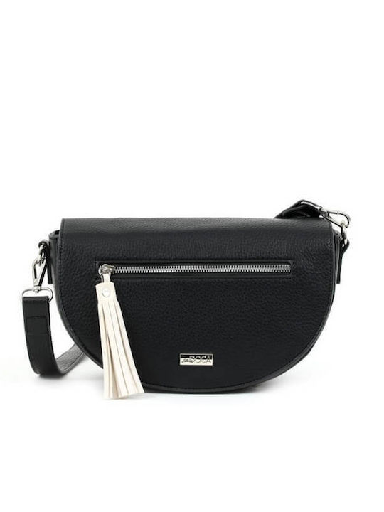 Doca Damen Tasche Crossbody Schwarz