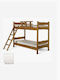 Etagenbett 8042 Holz für Matratze 120 x 200 Weiß