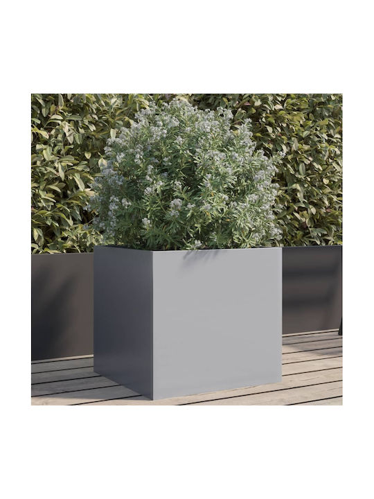 vidaXL Planter Box 32x30cm Silver 841557