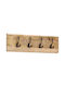 vidaXL Wooden Wall Hanger with 4 Slots Beige 82x7x22cm 1pc