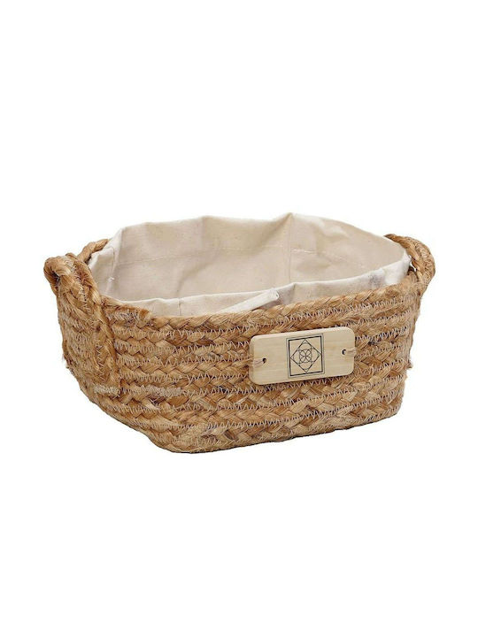 Espiel Wicker Bread Box Beige 17x17x9cm