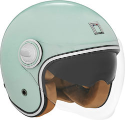 Nox Heritage Jet Helmet with Sun Visor ECE 22.06 Sea Green