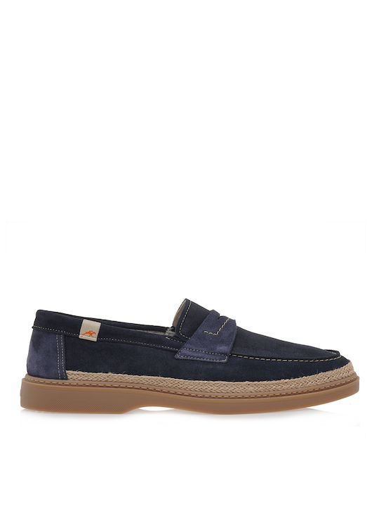 Fluchos Suede Ανδρικά Loafers σε Μπλε Χρώμα