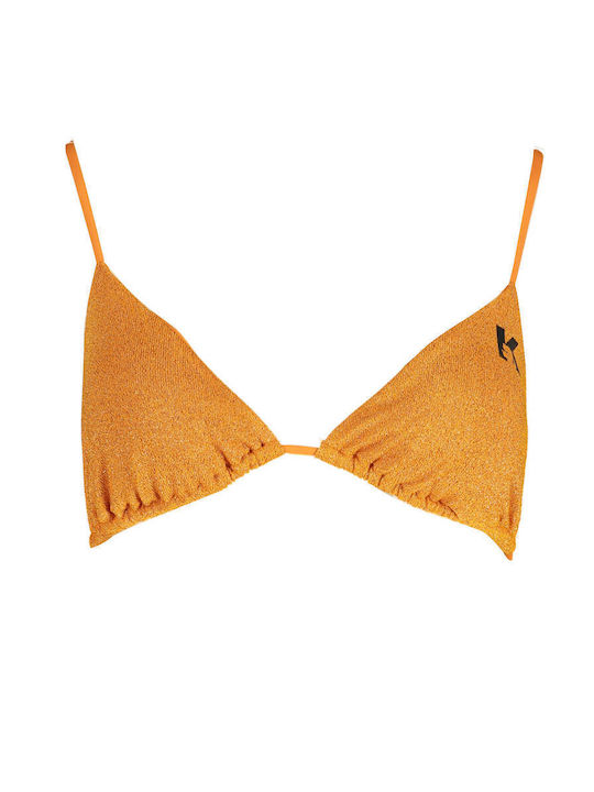 Karl Lagerfeld Triangle Bikini Top Arancio
