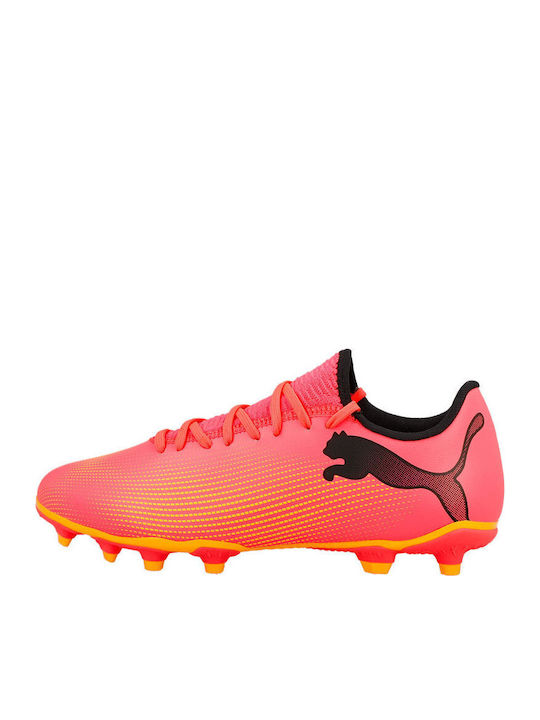 PUMA Future 7 Play Ποδοσφαιρικά Παπούτσια με Τάπες FG/AG Μαύρα