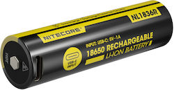 NiteCore Wiederaufladbare Batterie 18650 Li-Ion 3600mAh 5V 1Stück