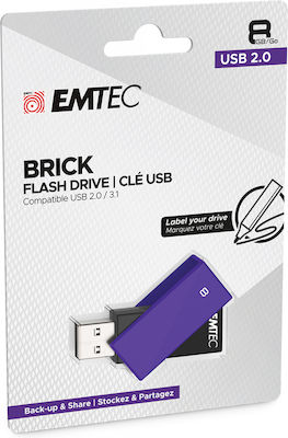 Emtec 8GB USB 2.0 Stick Μωβ