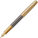 Parker Schreibfeder Mittel Gold mit Blau και Schwarz Tinte